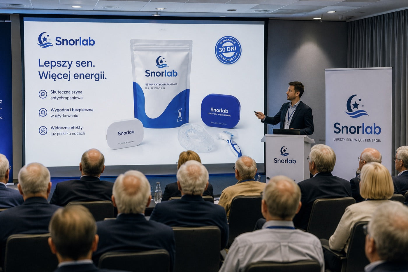 SnorLab® — skuteczna szyna antychrapaniowa klasy medycznej